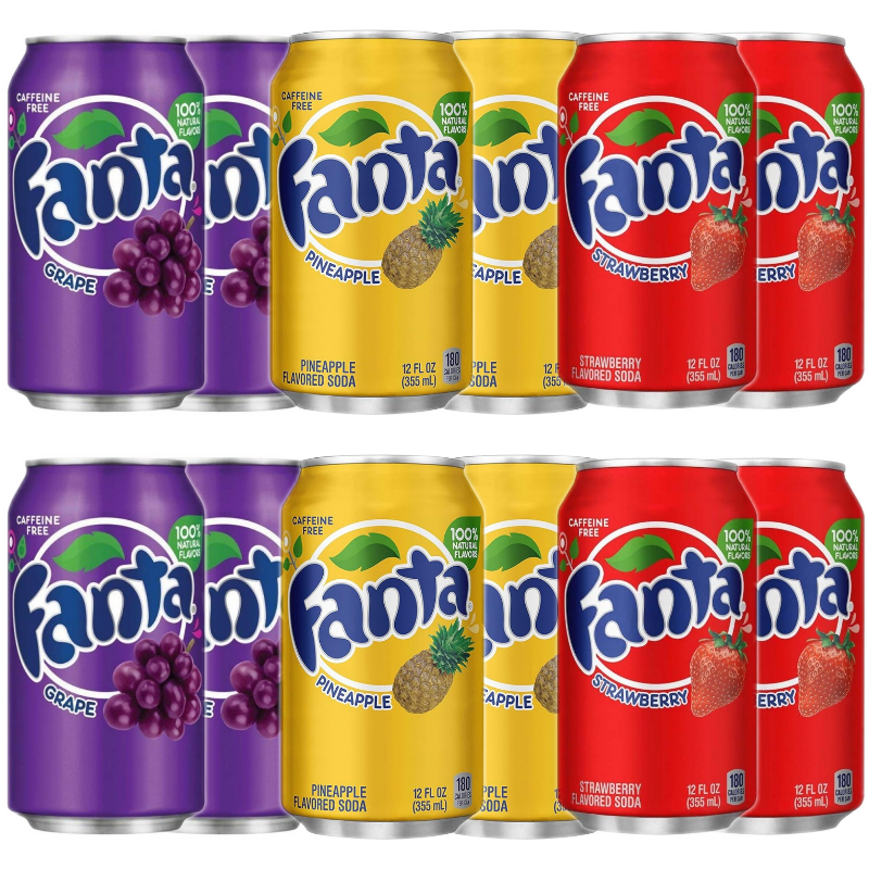 Fanta Grape Fanta Pineapple Fanta Strawberry Mixpack 12 Dosen