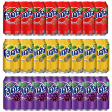 Laden Sie das Bild in den Galerie-Viewer, Fanta Grape Fanta Pineapple Fanta Strawberry Mixpack 24 Dosen