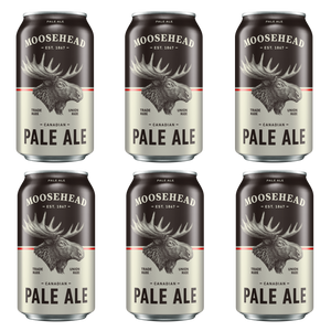 Moosehead Pale Ale 355 ml Dose. Das Moosehead Pale Ale ist ein geschmacklich weiches Ale 5,0 % Alkohol. Es ist ein geschmacklich eher weiches Ale mit einem bemerkenswert reinen Abgang und nur den besten original kanadischen Zutaten.